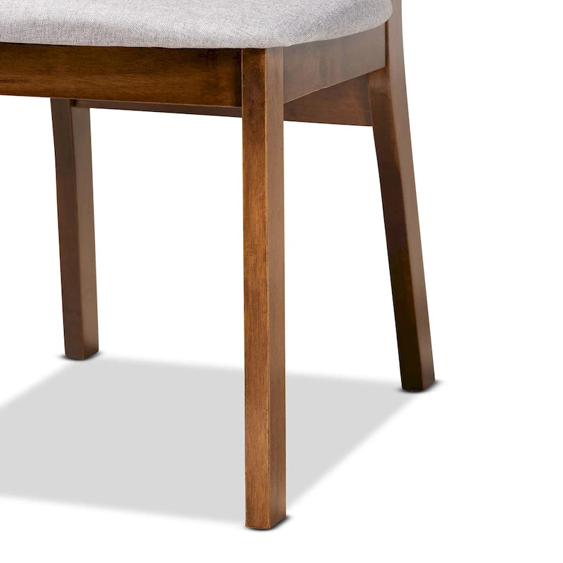 Sedia da pranzo di metà secolo grigia/beige, set da 2