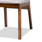 Sedia da pranzo di metà secolo grigia/beige, set da 2