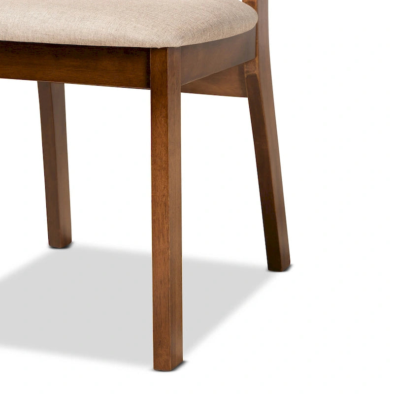 Sedia da pranzo di metà secolo grigia/beige, set da 2
