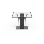 Tavolo da pranzo moderno in vetro grigio / nero / bianco, 4-6 posti