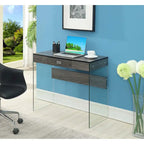 Convenience Concepts SoHo 1 Drawer Glass 36  Desk