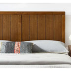 Testiera in legno in stile rustico, King Size, in noce, 1 persona