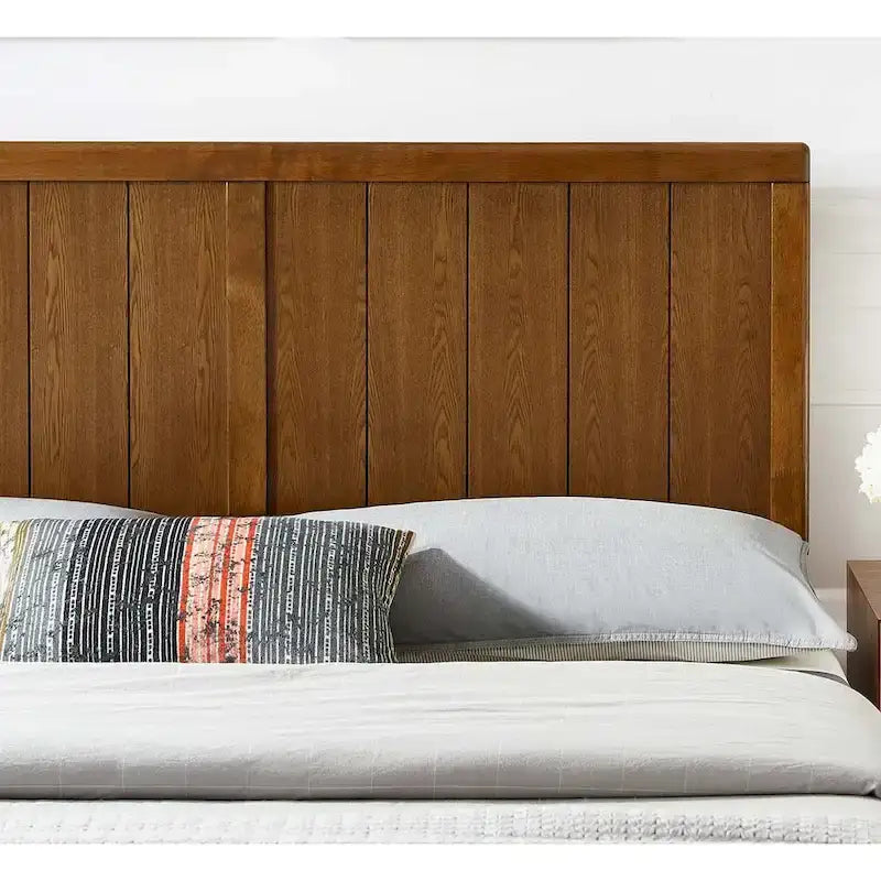 Testiera in legno in stile rustico, King Size, in noce, 1 persona