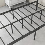 Telaio per letto a baldacchino in metallo nero, testiera a forma di X, piazza singola/piazza francese/matrimoniale, 1-2 persone