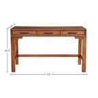 Scrivania grande in acero miele/gesso bianco con 3 cassetti, 1 persona