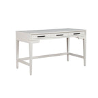 Scrivania grande in acero miele/gesso bianco con 3 cassetti, 1 persona