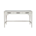 Scrivania grande in acero miele/gesso bianco con 3 cassetti, 1 persona