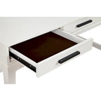 Scrivania grande in acero miele/gesso bianco con 3 cassetti, 1 persona