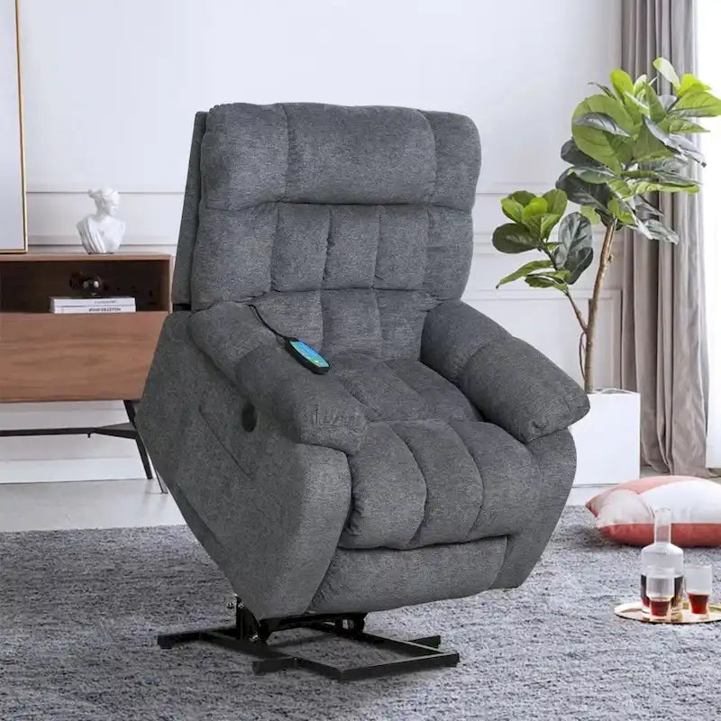 Poltrona reclinabile massaggiante Power Lift, bronzo/grigio/marrone, monoposto