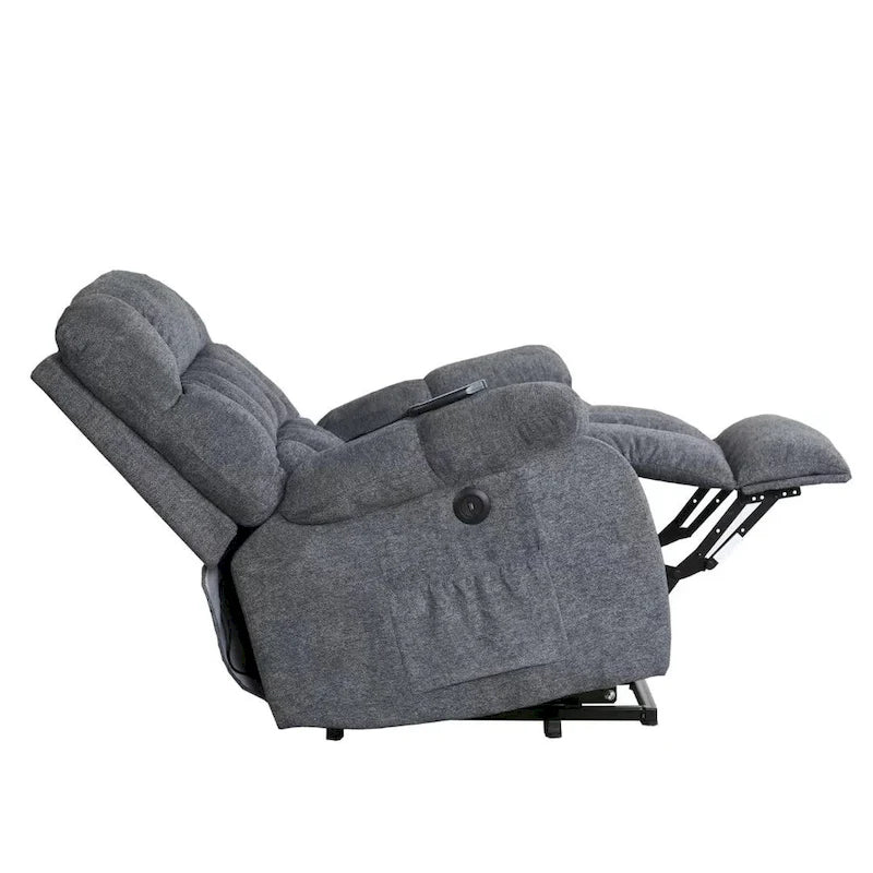 Poltrona reclinabile massaggiante Power Lift, bronzo/grigio/marrone, monoposto