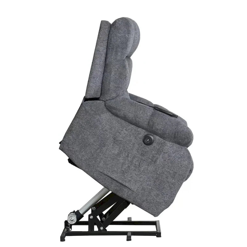 Poltrona reclinabile massaggiante Power Lift, bronzo/grigio/marrone, monoposto