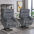 Poltrona reclinabile massaggiante Power Lift, bronzo/grigio/marrone, monoposto