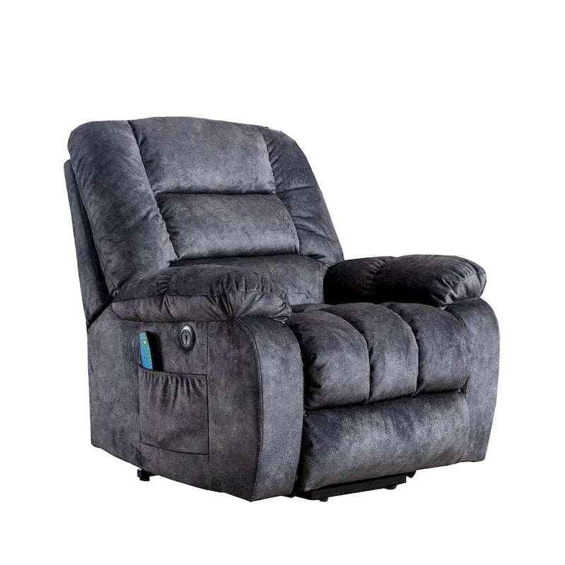 Poltrona reclinabile massaggiante Power Lift, bronzo/grigio/marrone, monoposto