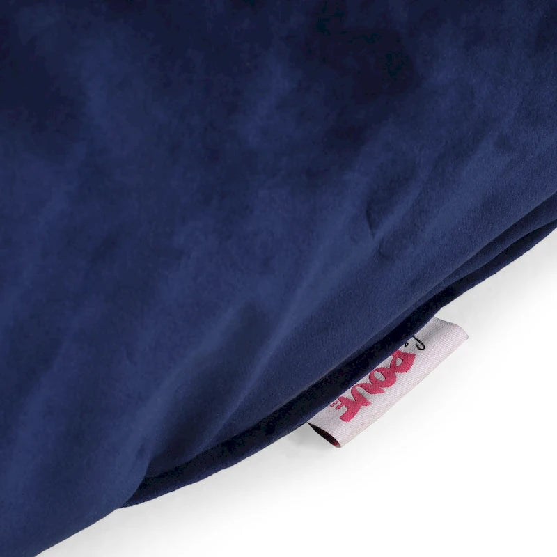 Poltrona sacco in velluto a 2 posti con braccioli, grigia/tortora/rosa/blu