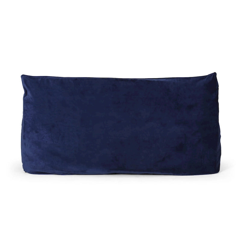 Poltrona sacco in velluto a 2 posti con braccioli, grigia/tortora/rosa/blu