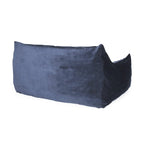 Poltrona sacco in velluto a 2 posti con braccioli, grigia/tortora/rosa/blu