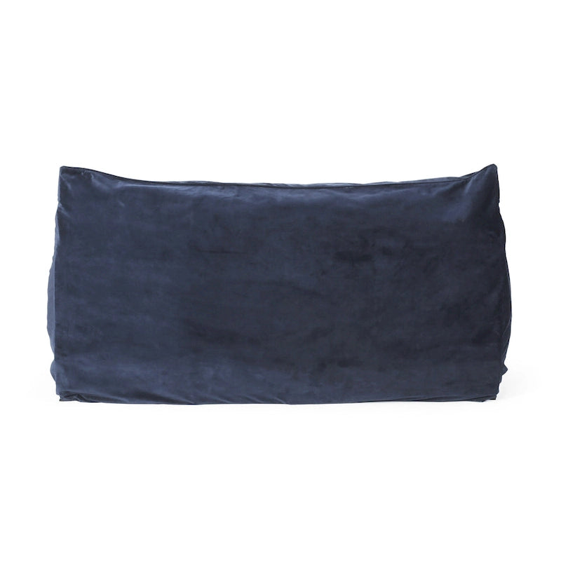 Poltrona sacco in velluto a 2 posti con braccioli, grigia/tortora/rosa/blu