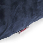 Poltrona sacco in velluto a 2 posti con braccioli, grigia/tortora/rosa/blu