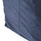 Poltrona sacco in velluto a 2 posti con braccioli, grigia/tortora/rosa/blu