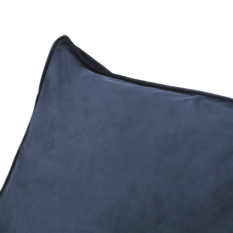 Poltrona sacco in velluto a 2 posti con braccioli, grigia/tortora/rosa/blu