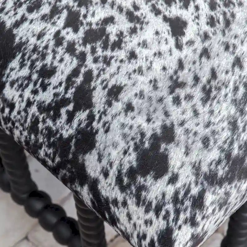 Panca imbottita in ecopelle opaca a pelo lungo (mucca), monoposto