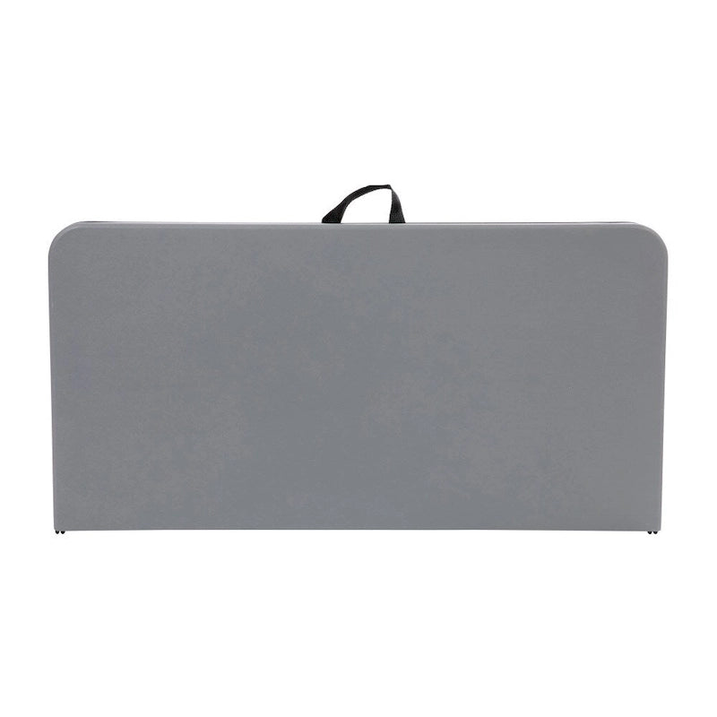 Tavolo pieghevole quadrato in plastica bi-fold grigio/marrone/bianco sporco, 4 posti a sedere