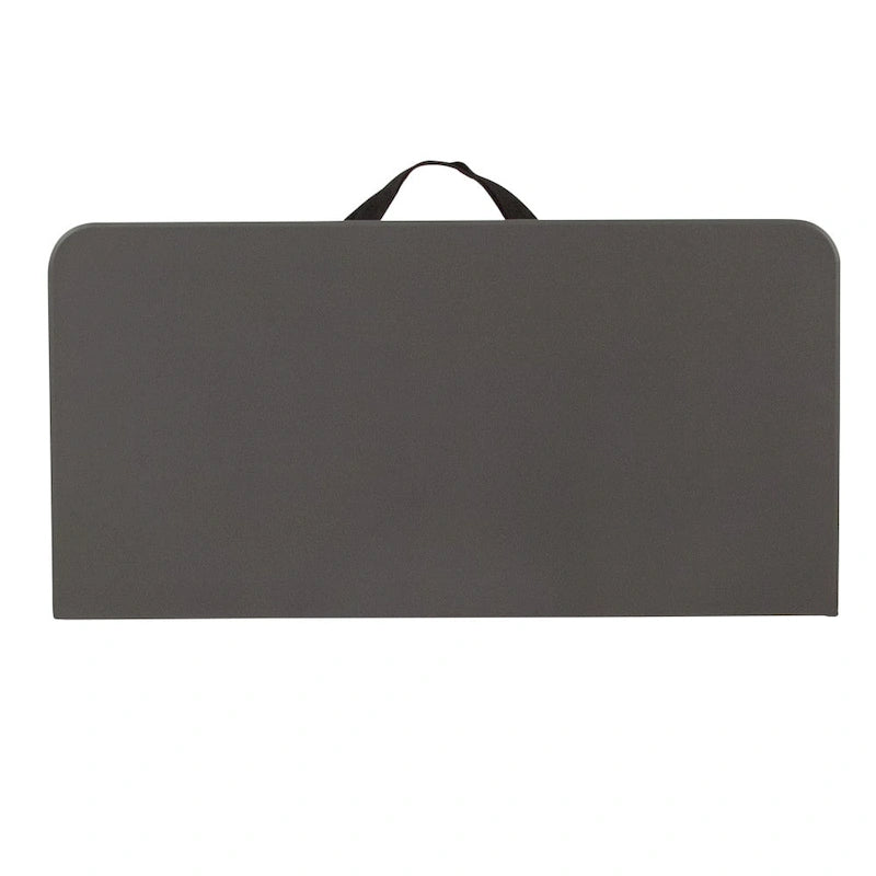 Tavolo pieghevole quadrato in plastica bi-fold grigio/marrone/bianco sporco, 4 posti a sedere