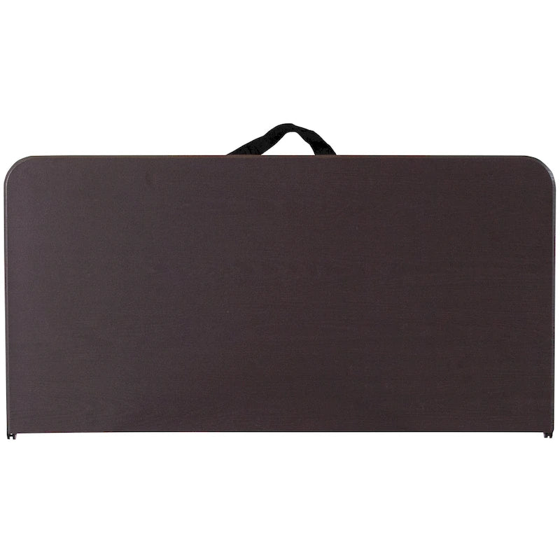 Tavolo pieghevole quadrato in plastica bi-fold grigio/marrone/bianco sporco, 4 posti a sedere