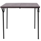 Tavolo pieghevole quadrato in plastica bi-fold grigio/marrone/bianco sporco, 4 posti a sedere