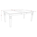 Set da pranzo rettangolare color lino con sedie con seduta in legno, opzioni da 5/7/9 pezzi