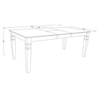 Set da pranzo rettangolare color lino con sedie con seduta in legno, opzioni da 5/7/9 pezzi