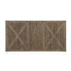 Set da pranzo con piedistallo Brown Driftwood, stile rustico, 7 posti a sedere