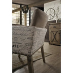 Set da pranzo con piedistallo Brown Driftwood, stile rustico, 7 posti a sedere