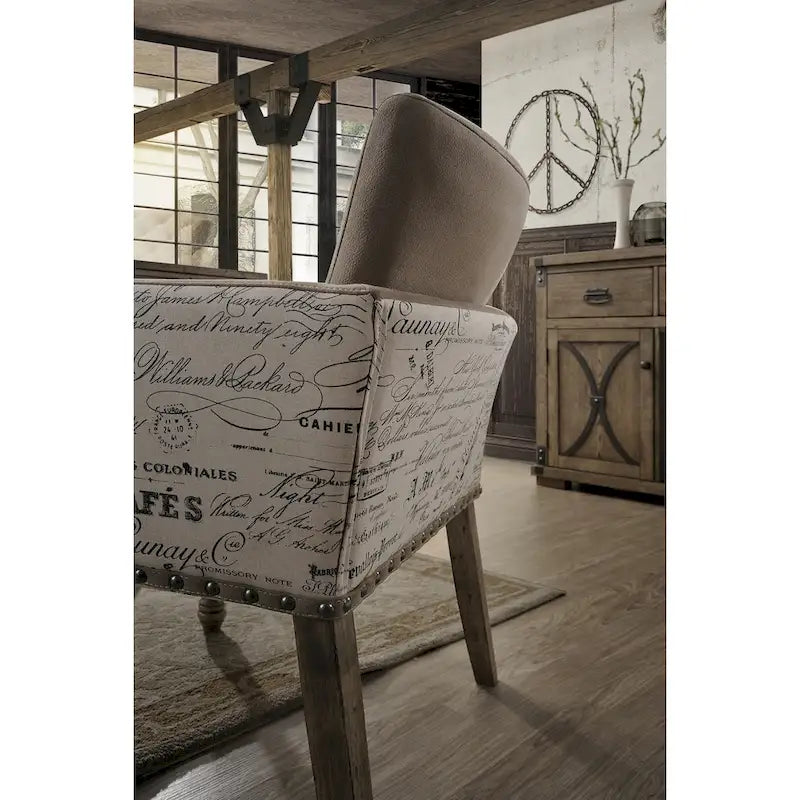 Set da pranzo con piedistallo Brown Driftwood, stile rustico, 7 posti a sedere