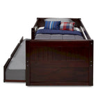 Divano letto singolo con sponde, stile pannello bianco/cappuccino, 1 persona