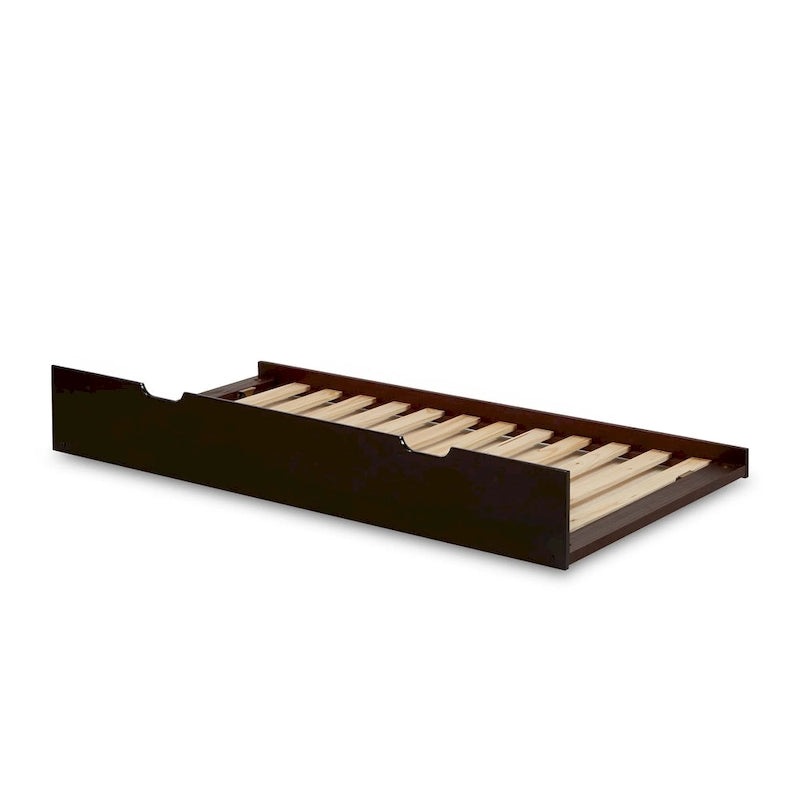 Divano letto singolo con sponde, stile pannello bianco/cappuccino, 1 persona