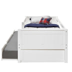 Divano letto singolo con sponde, stile pannello bianco/cappuccino, 1 persona
