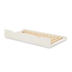 Divano letto singolo con sponde, stile pannello bianco/cappuccino, 1 persona