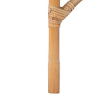 Poltrona con cuscino in rattan costiero sbiancato bianco/naturale e grigio, monoposto
