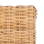 Poltrona con cuscino in rattan costiero sbiancato bianco/naturale e grigio, monoposto