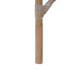 Poltrona con cuscino in rattan costiero sbiancato bianco/naturale e grigio, monoposto