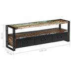 Mobile TV industriale Multi & Marrone con Struttura in Ferro, 1 Pezzo