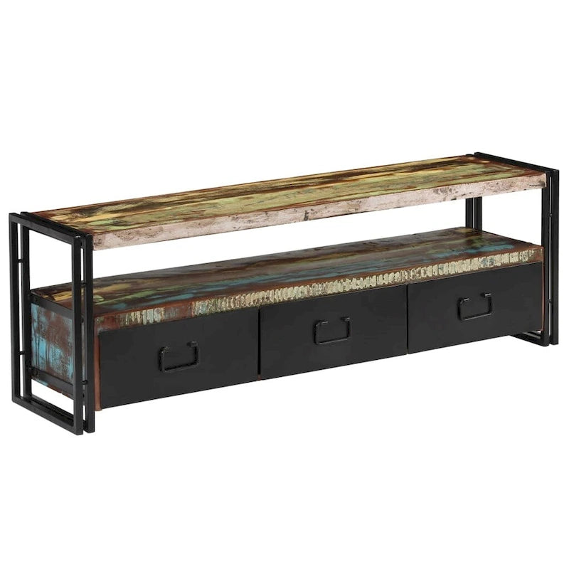 Mobile TV industriale Multi & Marrone con Struttura in Ferro, 1 Pezzo