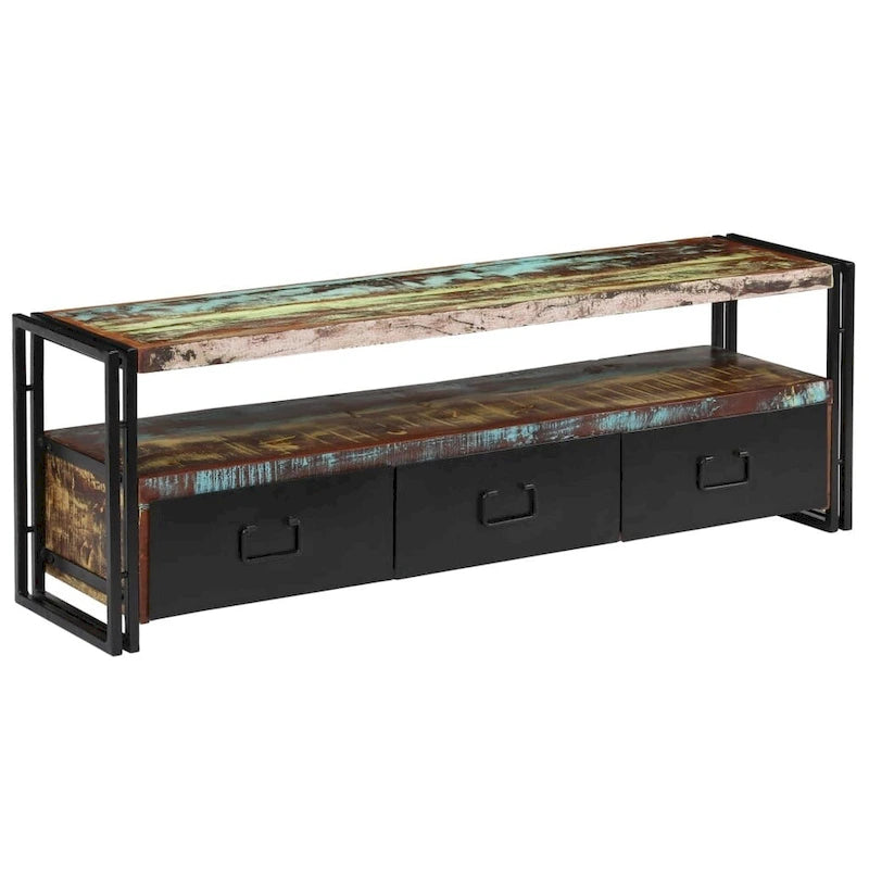 Mobile TV industriale Multi & Marrone con Struttura in Ferro, 1 Pezzo