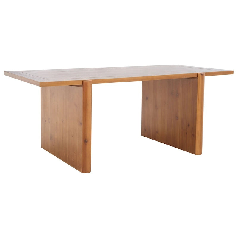 Tavolino da Caffè Rettangolare Marrone, Stile Cavalletto Industriale, Posti a Sedere 4–6