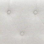 Divano letto trapuntato grigio/beige con 2 cassetti, matrimoniale, 1 persona