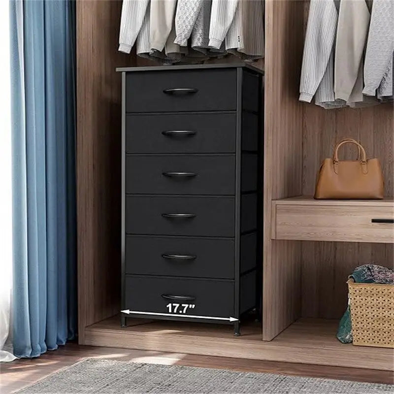 Torre portaoggetti verticale a 6 cassetti Marrone / Nero / Grigio, Uso monoposto