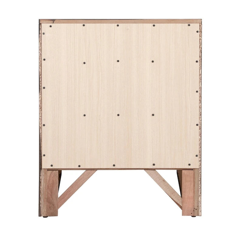 Comodino a 3 cassetti Cappuccino/Grigio/Ciliegio/Champagne Argento/Nero, Pomello in Metallo, Singolo