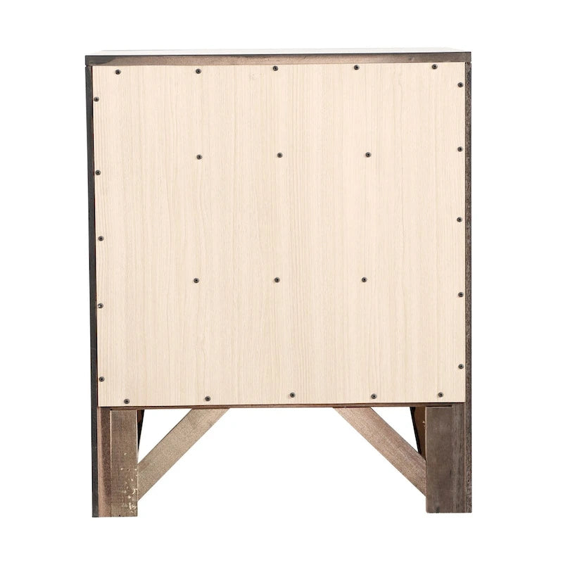 Comodino a 3 cassetti Cappuccino/Grigio/Ciliegio/Champagne Argento/Nero, Pomello in Metallo, Singolo