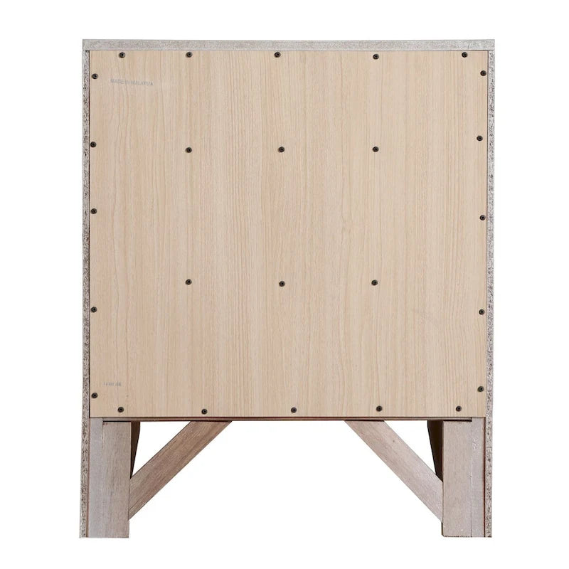 Comodino a 3 cassetti Cappuccino/Grigio/Ciliegio/Champagne Argento/Nero, Pomello in Metallo, Singolo